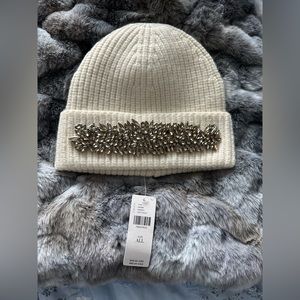 Anthropologie Embellished Rhinestone Beanie